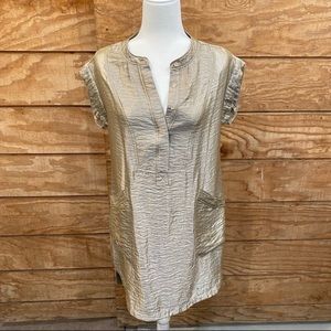 J. Crew Soft Lamé Metallic Shirtdress (6)